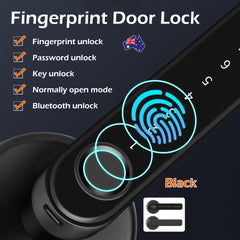 Electronic Smart Door Lock Handle Digital Fingerprint Password Bluetooth Key APP