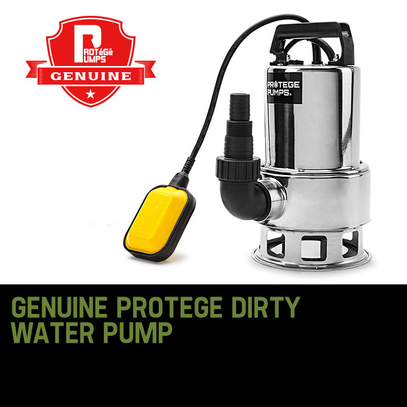 PROTEGE 1500W Submersible Dirty Water Pump Bore Tank Well Steel Automatic Clean