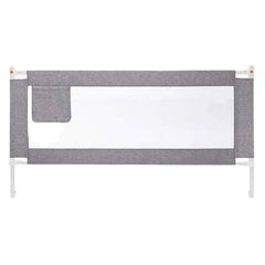 GOMINIMO 90CM Height Adjustable Folding Kids Safety Bed Rail (150X90CM Single Side 1 PCS, Grey) GO-SBR-102-JL