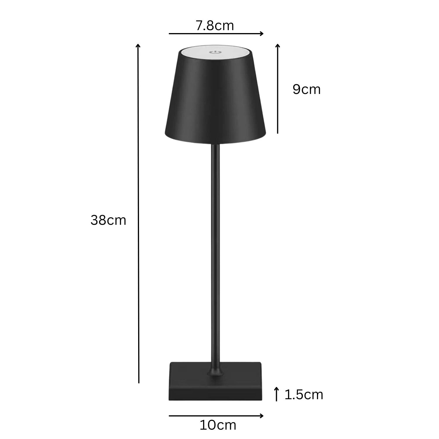 GOMINIMO Rechargeable Cordless Table Lamp with Stepless Dimming Brightness (Black) GO-CTL-100-BZ