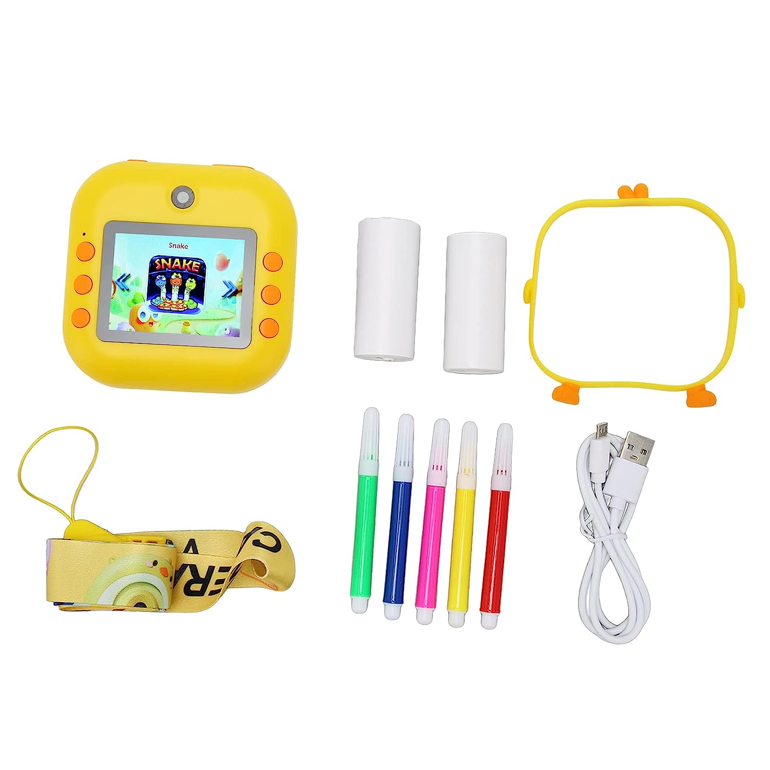 GOMINIMO Instant Print Camera for Kids with Print Paper and 32GB TF Card (Chick) GO-IPC-102-YMS