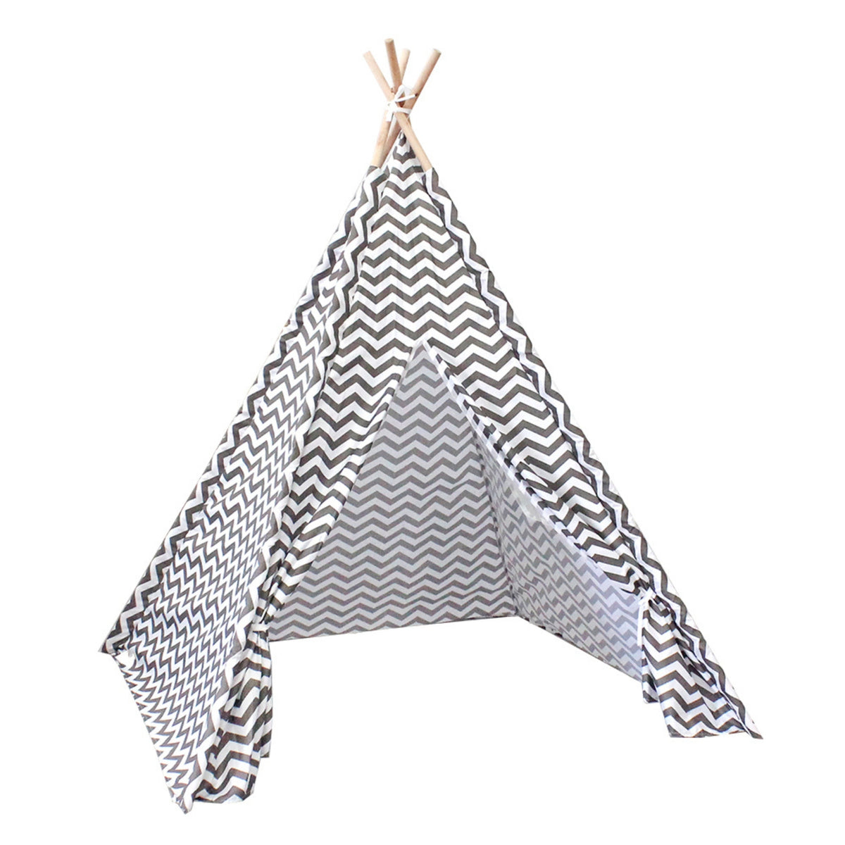 GOMINIMO Kids Teepee Tent with Side Window and Carry Case (Wave Stripe) GO-KT-103-LK