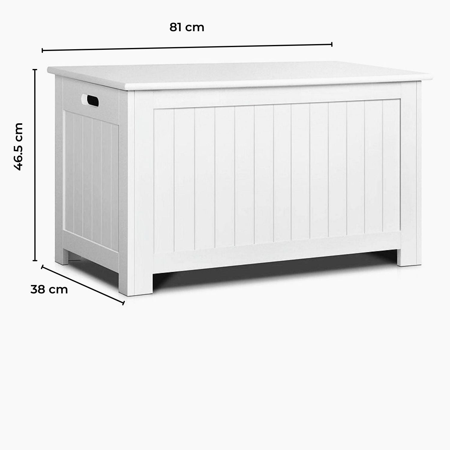 GOMINIMO Kids Toy Storage Box with Lid and Air Gap Handle (White) GO-SBO-100-LR