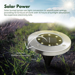 NOVEDEN 12 Pack Waterproof Solar LED Light (Warm) NE-SL-106-ZL
