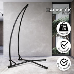 NOVEDEN Hammock Chair Stand for Hanging Air Porch Swing Chair (Black) NE-HC-100-DL