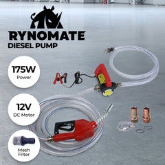 RYNOMATE 12V Portable Electric Diesel and Kerosene Transfer Pump Extractor (45L/min) RNM-DTP-100-NMS