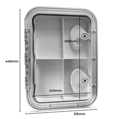 RYNOMATE Storage Hatch Box with Ultra-Lock Double Door Security System (440x318mm) RNM-SHB-100-NM