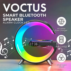 VOCTUS 5 in 1 Bedside Table Lamp with 15W Quick Wireless Charger (Black) VT-WC -102-NH