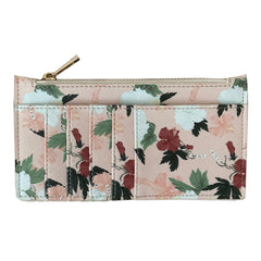 Long Zip Card Holder Wallet-Hibiscus