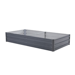 Raised Garden Bed Galvanised Steel Planter 180 x 90 x 30cm GREY