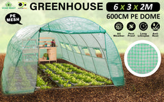 Home Ready Dome Hoop Tunnel Polytunnel 6x3x2M Greenhouse Walk-In Shed PE