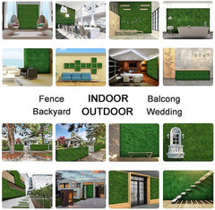 YES4HOMES 5 SQM Artificial Plant Wall Grass Panels Vertical Garden Tile Fence 1X1M Green