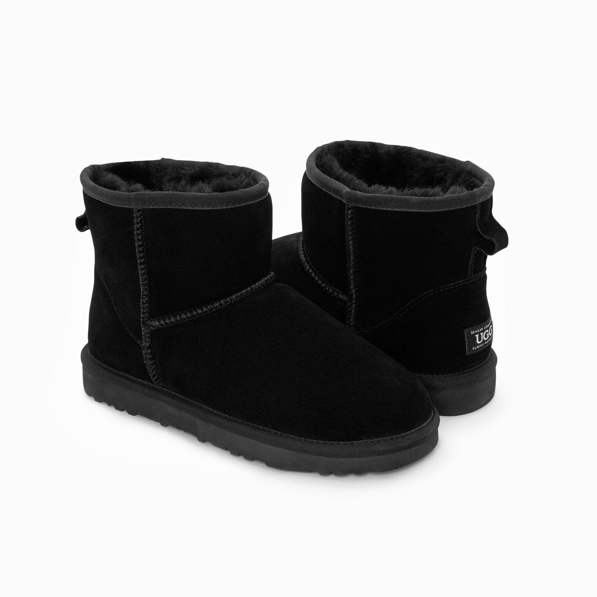 Ugg Boots Genuine Australian Sheepskin Unisex Mini Classic Suede (Black, EU37)