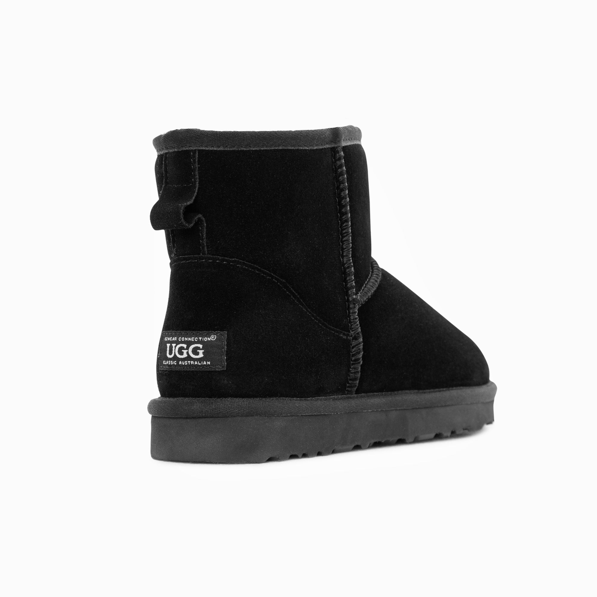 Ugg Boots Genuine Australian Sheepskin Unisex Mini Classic Suede (Black, EU42)