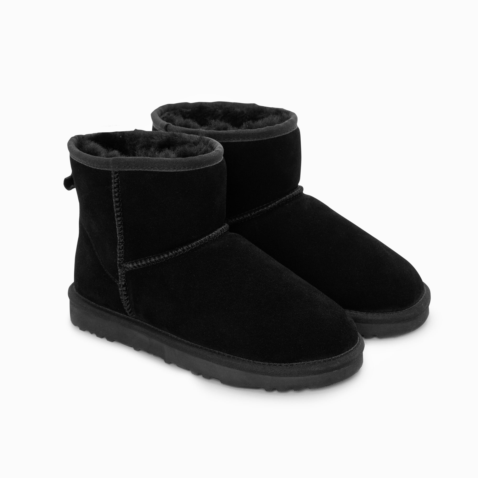 Ugg Boots Genuine Australian Sheepskin Unisex Mini Classic Suede (Black, EU42)