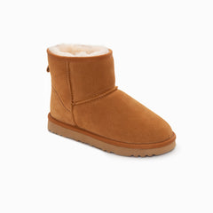 Ugg Boots Genuine Australian Sheepskin Unisex Mini Classic Suede (Chestnut, EU35)