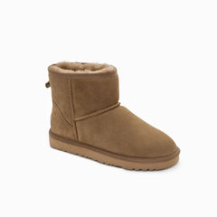 Ugg Boots Genuine Australian Sheepskin Unisex Mini Classic Suede (Olive, EU40)