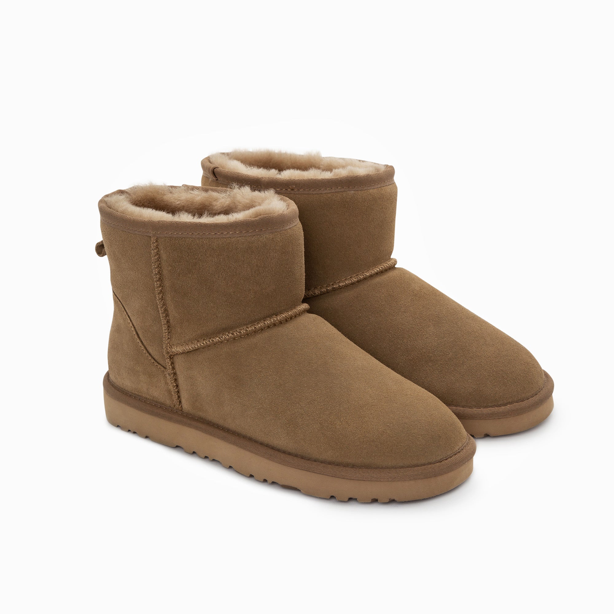 Ugg Boots Genuine Australian Sheepskin Unisex Mini Classic Suede (Olive, EU41)