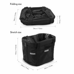 Bike Basket Folding Cat Dog Carrier Bicycle Handlebar Bag Quick Release Detachable Storage Basket