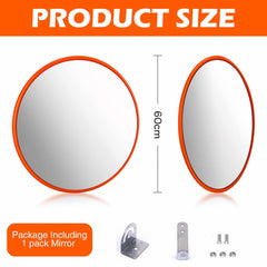 60cm Traffic Blind Spots Curved Convex Mirror Wide Angle for Driveway Warehouse Garage Security