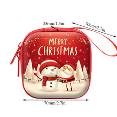6 Pcs Set Small Gift Cute Cartoon Bags Packaging Box Christmas Coin Purse