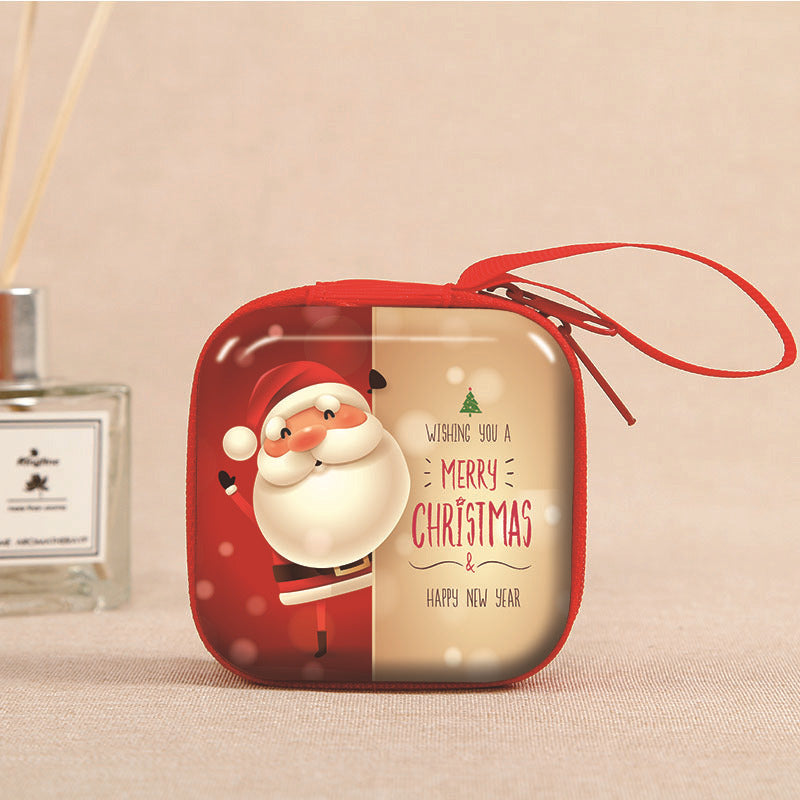 6 Pcs Set Small Gift Cute Cartoon Bags Packaging Box Christmas Coin Purse