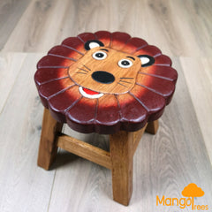 Kids Wooden Stool Lion