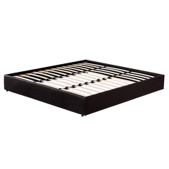 PU Leather King Bed Ensemble Frame