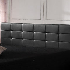 PU Leather King Bed Deluxe Headboard Bedhead - Black