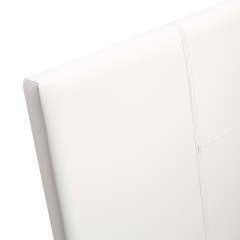 Single PU Leather Bed Frame White