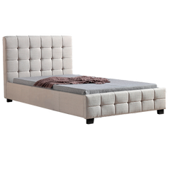 King Single Linen Fabric Deluxe Bed Frame Beige
