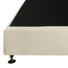 Palermo King Single Ensemble Bed Base Platinum Natural Sand Linen Fabric