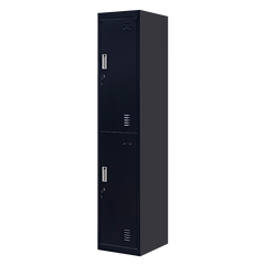 2-Door Vertical Locker for Office Gym Shed School Home Storage