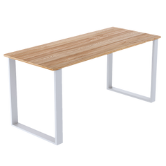 Square-Shaped Table Bench Desk Legs Retro Industrial Design Fully Welded - White