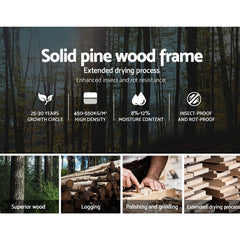 Artiss Bed Frame Double Full Size Wooden Mattress Base Timber Platform